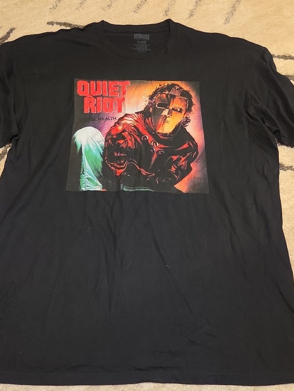 Graphic Black Men’s T‑Shirt Quiet Riot